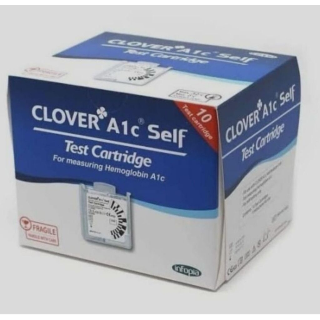 Strip Clover A1C SELF Cek HbA1C Strip Cek HbA1C Self /Alat Check HbA1C
