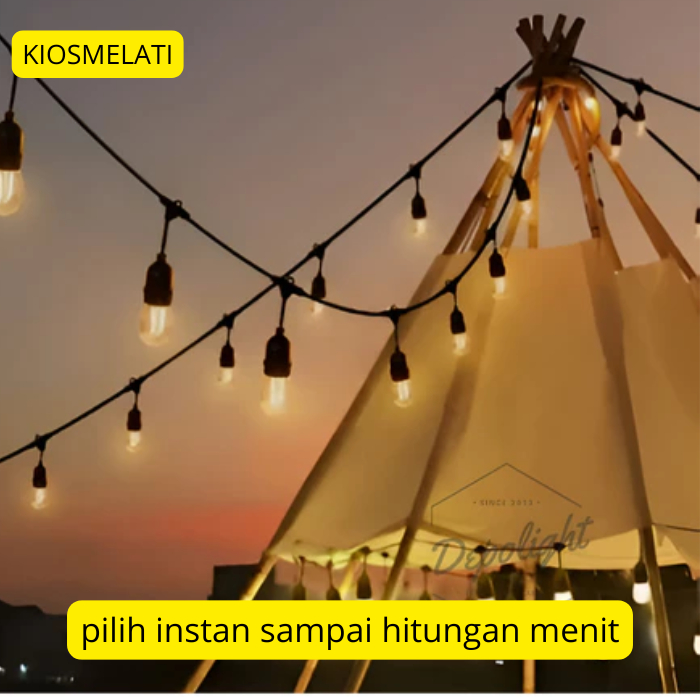 Fitting Lampu Gantung Outdoor/ LAMPU GANTUNG Dekorasi/Kabel Fitting Outdor/Lampu Hias Cafe