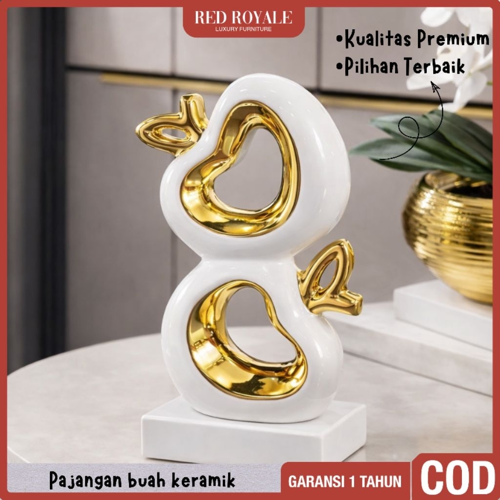 pajangan buah keramik dekorasi hiasan ruang tamu