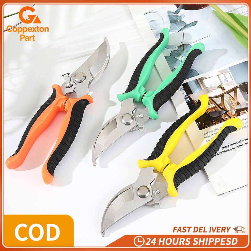 Coppexton Gunting Kebun Hemat Tenaga Pisau Stainless Steel Desain Ergonomis Memotong Cabang Tanaman