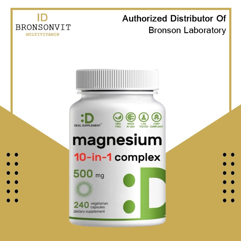 Deal Supplement Magnesium 10 in 1 Complex 500 mg 240 Capsules