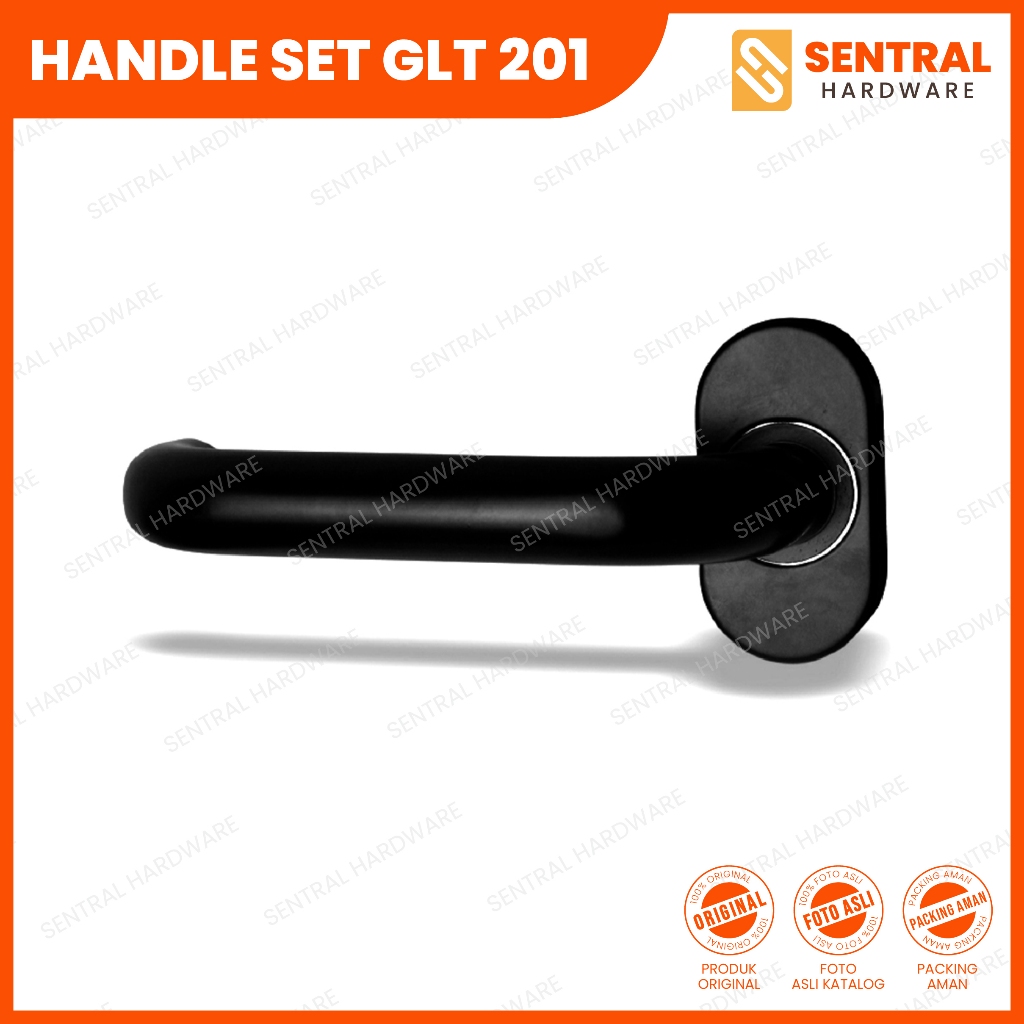 GLATINO Lever Handle Kunci Pintu Aluminum AL/GLT 201 Coklat/Brown