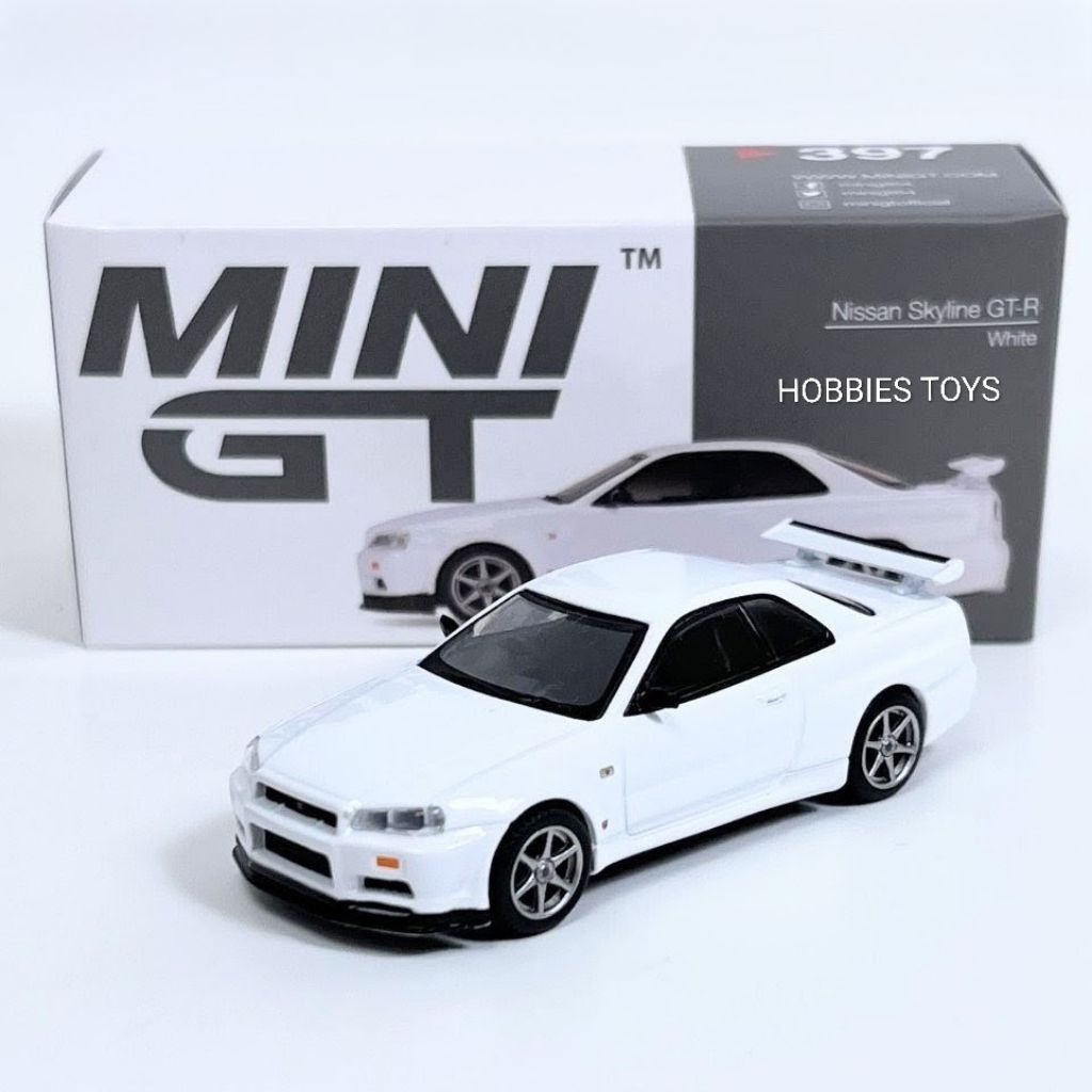 Mini GT 397 Nissan Skyline GT-R R34 White