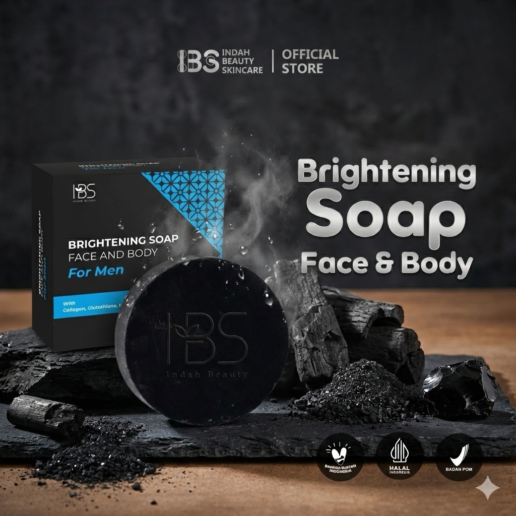 IBS Brightening Soap For Men Original BPOM || IBS Sabun Pencerah Wajah Badan Pria BPOM Certified