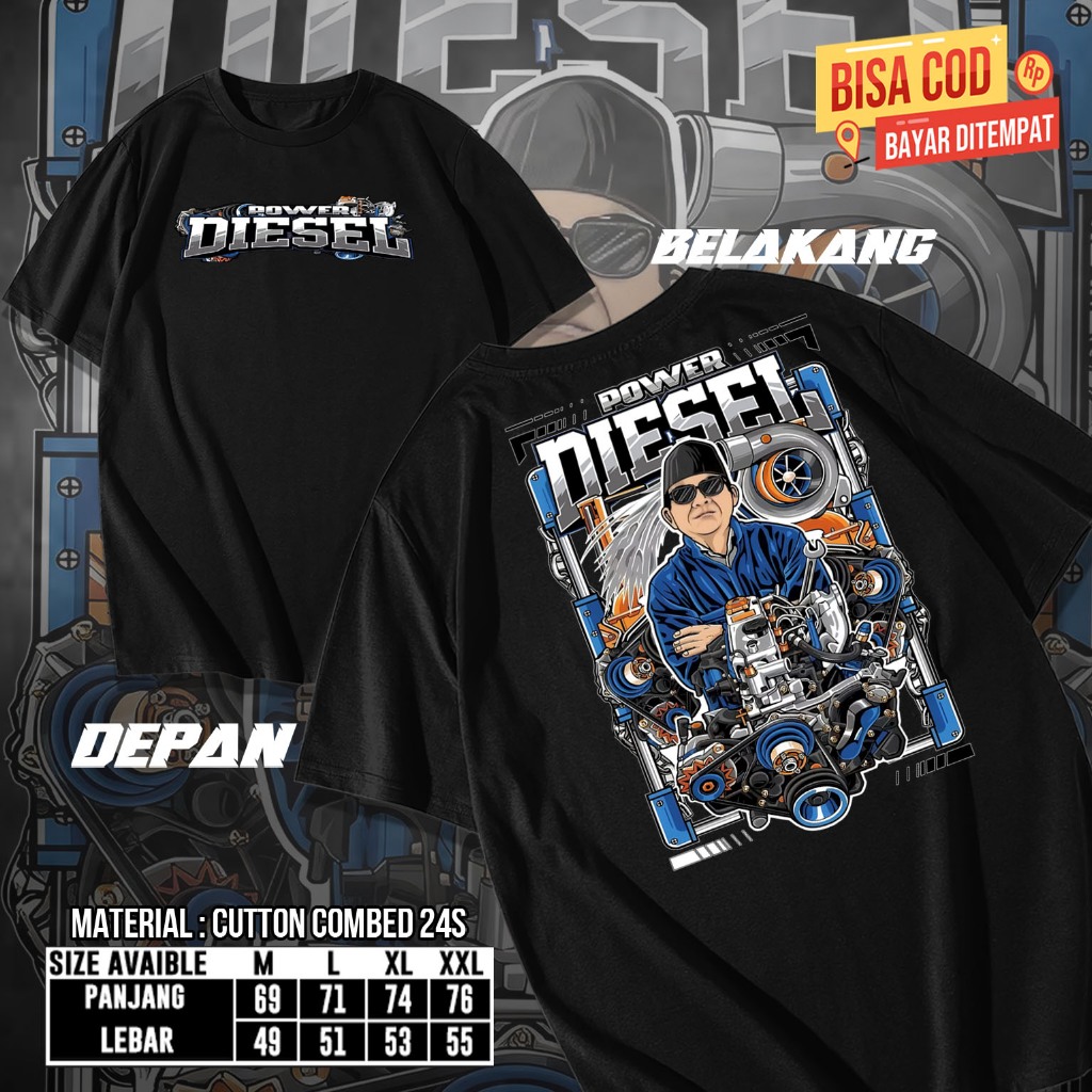 KAOS " DIESEL POWER " Engine power " BAJU DIESEL | KOAS RACING| Kaos pria