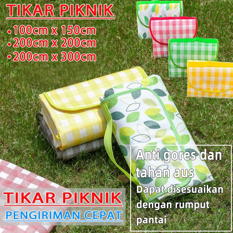 [kami] tiker piknik waterproof tikar kain piknik estetik kain alas piknik tikar lipat piknik empuk t