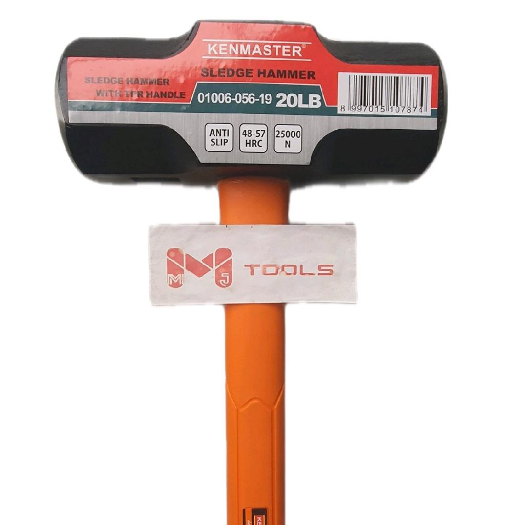 Palu Batu Gagang Fiber KENMASTER 20 lbs / 10 kg - KENMASTER Palu Batu Gagang Fiber / Karet - Palu Bo