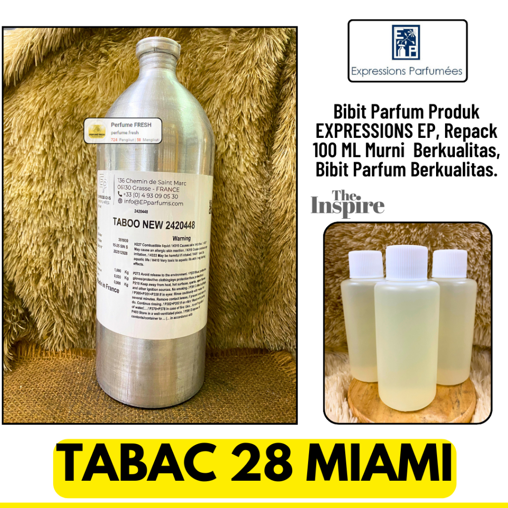 Bibit Parfum TABOO NEW ( Tabac 28 Miami ) 100 ML Grade SUPER EXPRESSIONS