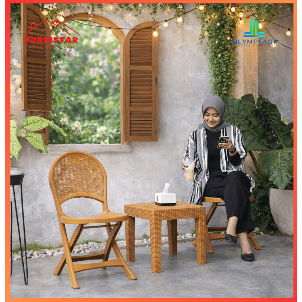 KURSI PLASTIK OLYMPLAST LIPAT OFC / KURSI CAFE / KURSI TERAS