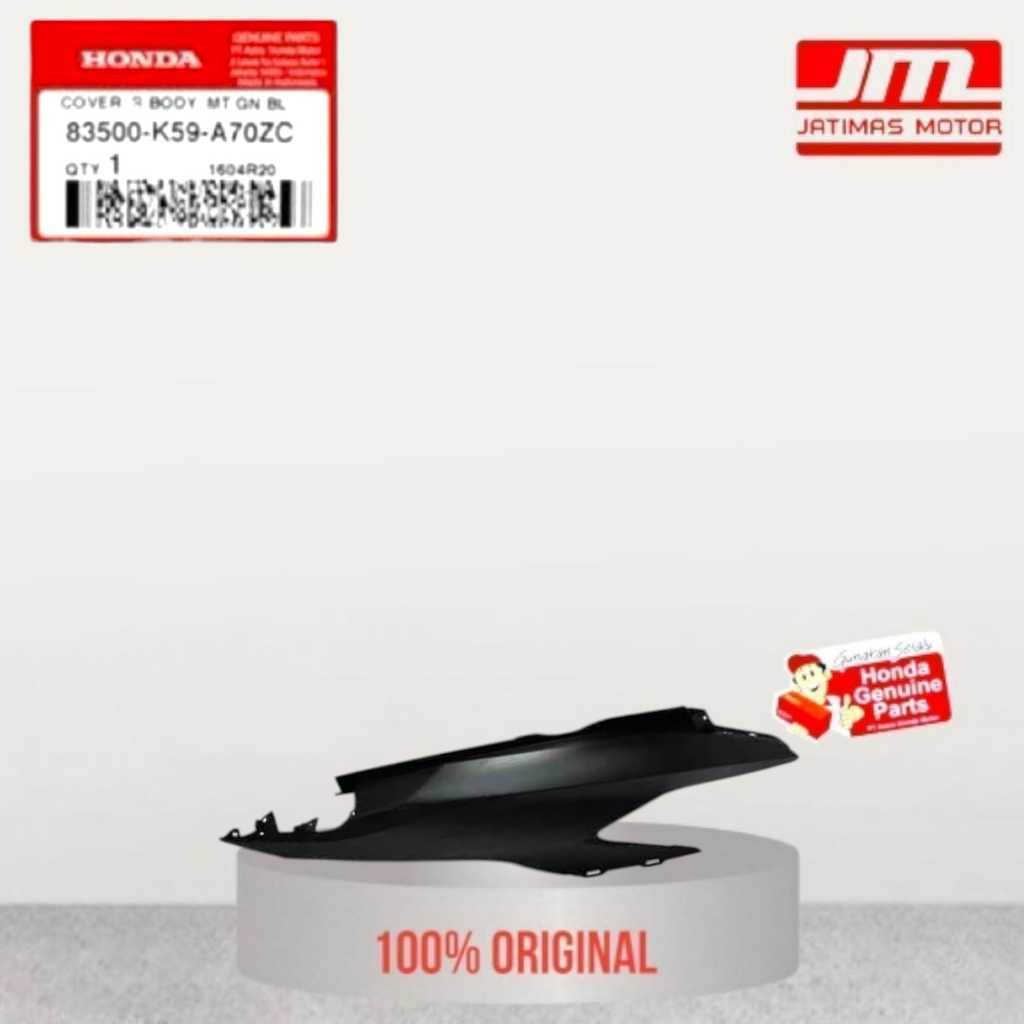 83500-K59-A70ZC 83600-K59-A70ZC  Cover body belakang new vario 125 150 2018-2022 hitam doff