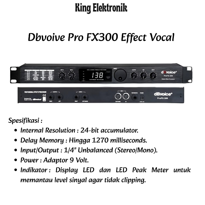 Effect Vocal Efek Vocal Dbvoice Pro FX300