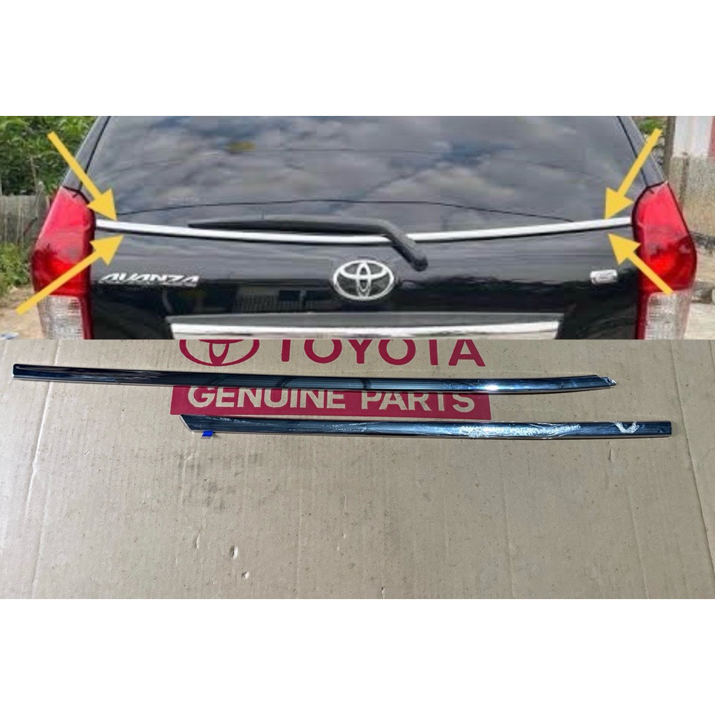 List Chrome Kaca Belakang Bagasi Toyota Avanza 2011-2015