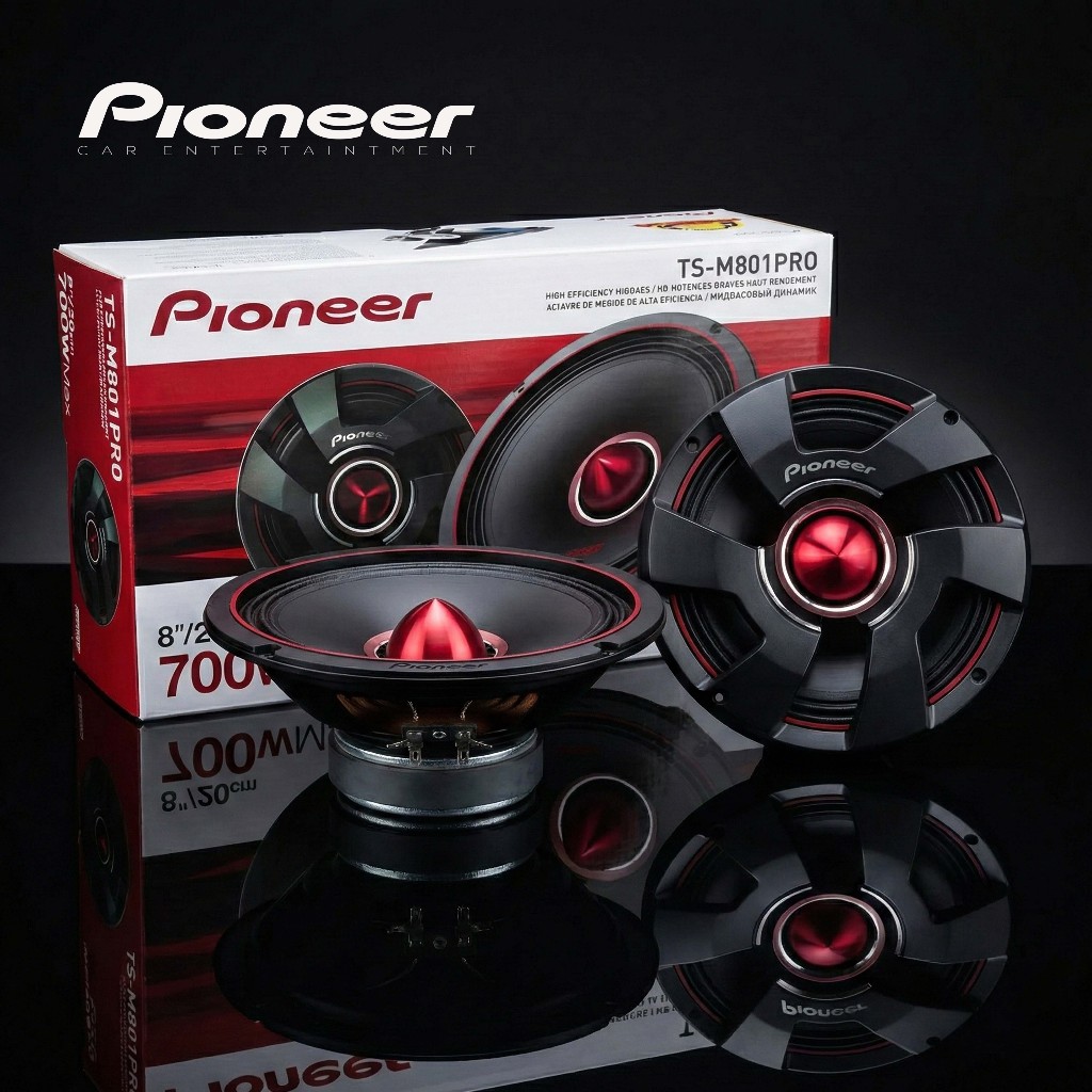 Pioneer TS-M801PRO : Speaker Midbass 8 Inch (20cm) - 700W Max / 200W RMS - PRO Series Open Show - Hi