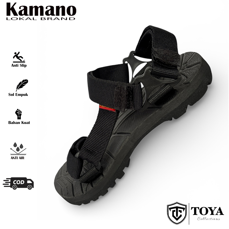 Kamano - Sandal Gunung Unisex Kokoh nyaman Antislip // Sandal outdoor Lokal Brand