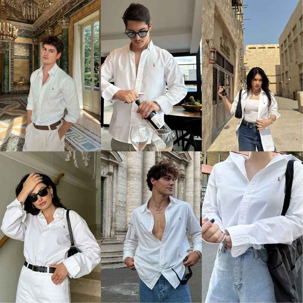 NEW KEMEJA WHITE POLO RALPH LAUREN PRIA WANITA OXFORD COTTON ORIGINAL