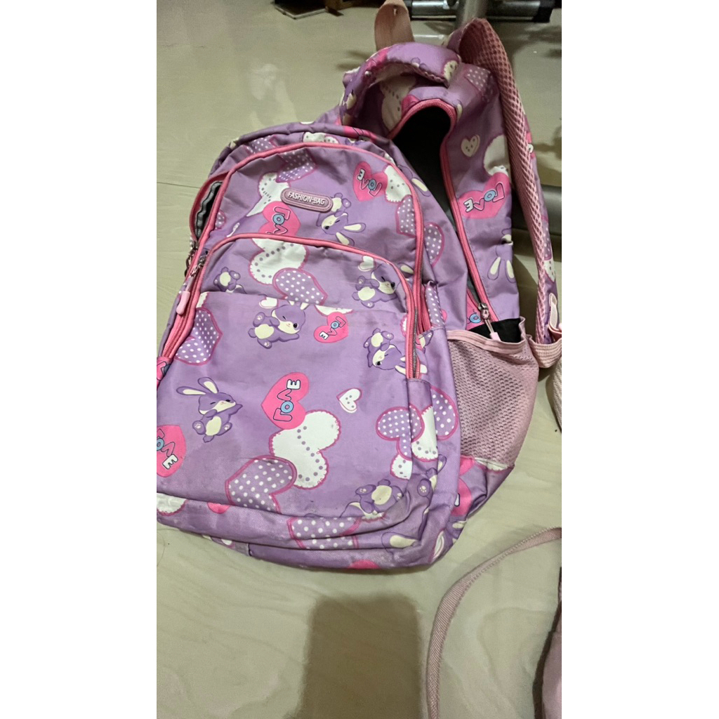 Tas sekolah ransel (bekas) preloved motif anak