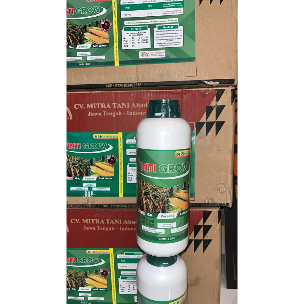 INTIGROW 1 Liter /pupuk NPK cair PLUS Ga3 perekat Anti jamur