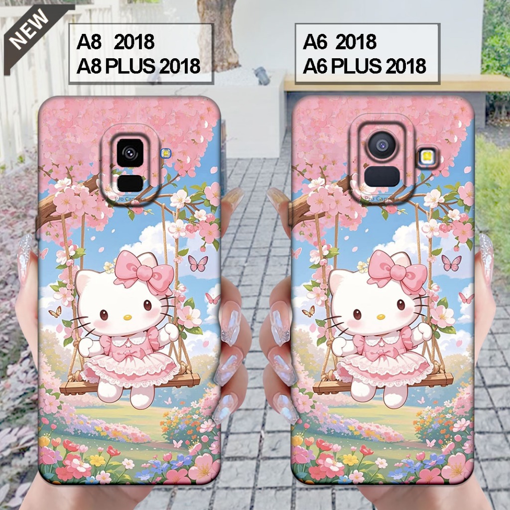 Case Samsung  A6 2018 | A6 PLUS 2018 - Samsung A8 2018 | A8 PLUS 2018 _Silikon casing hitam bening