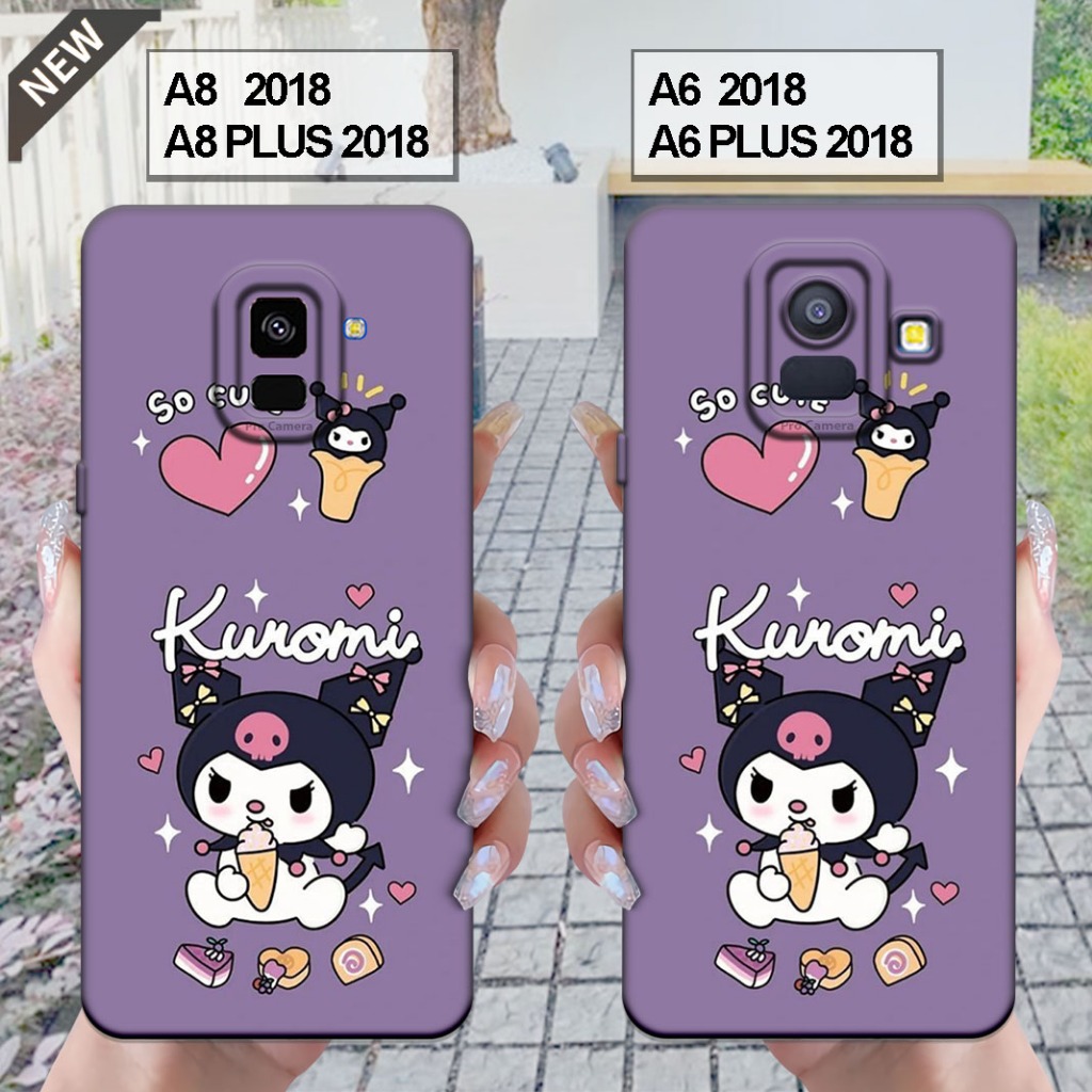 Case Samsung  A6 2018 | A6 PLUS 2018 - Samsung A8 2018 | A8 PLUS 2018 _Silikon casing hitam bening