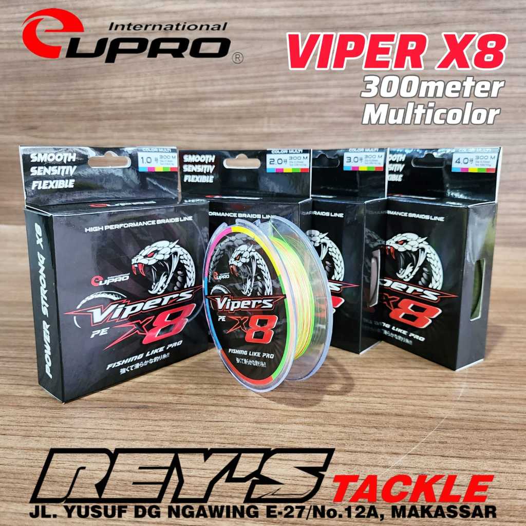 BENANG PE EUPRO VIPER X8 MULTICOLOR 300METER / PE VIPER X8 300METER