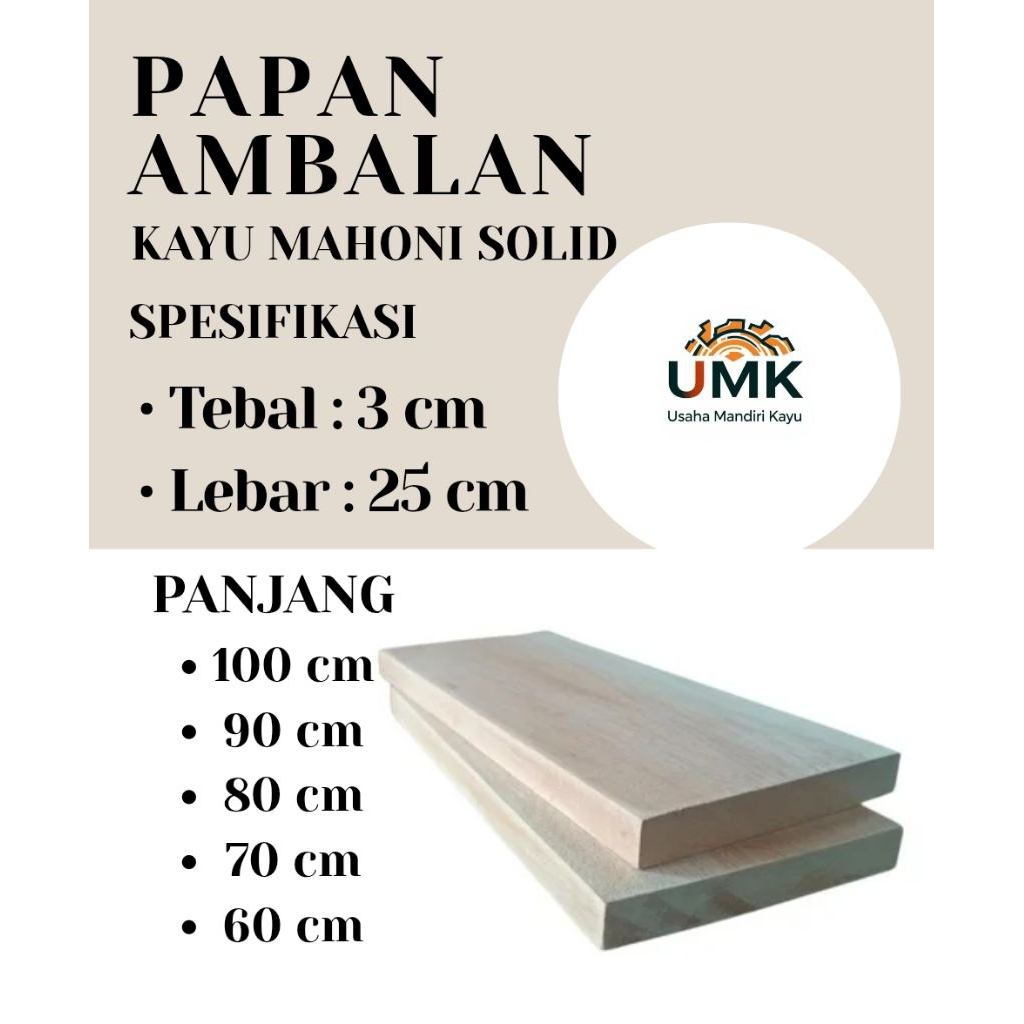 AMBALAN KAYU | RAK KAYU | RAK DINDING KAYU LEBAR 25 TEBAL 3 CM KAYU MAHONI SOLID