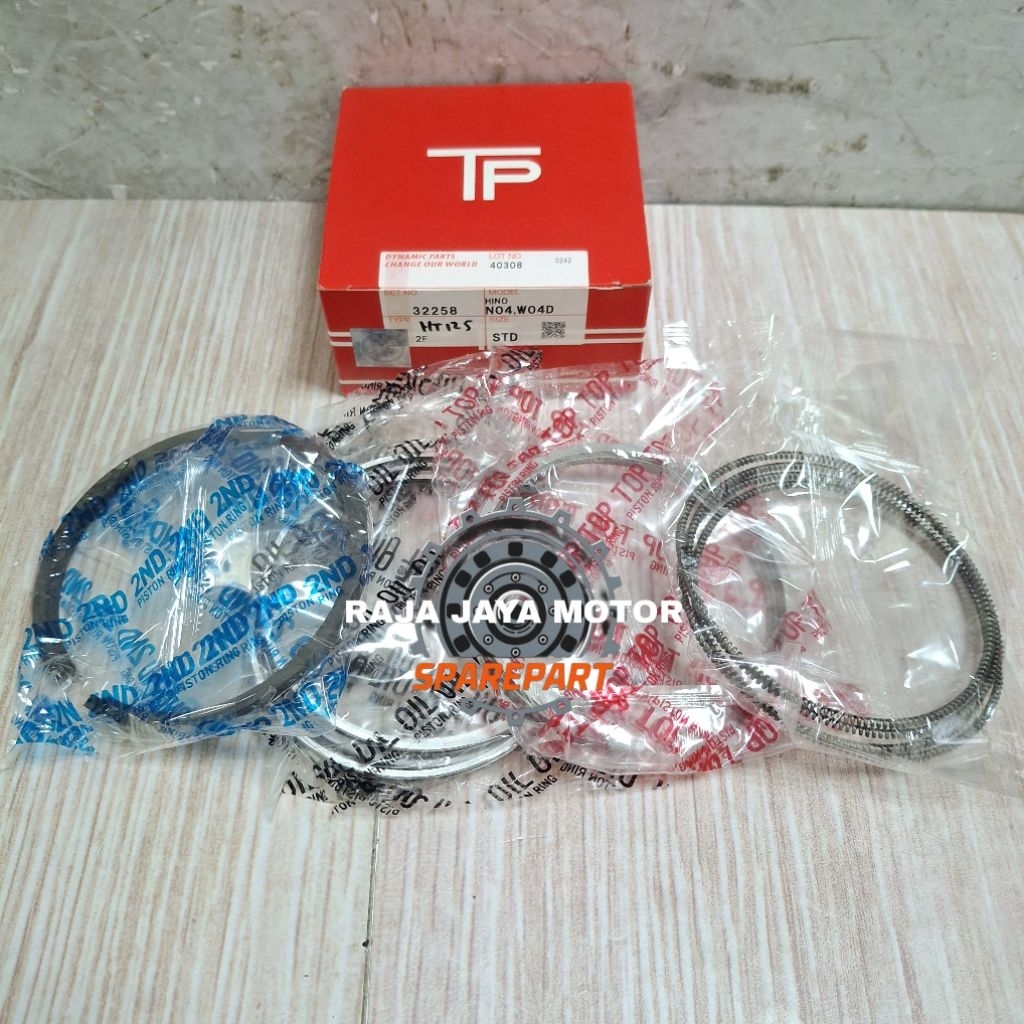 RING PISTON RING SEHER SET MITSUBISHI PS125 CANTER TURBO ORIGINAL TP JAPAN