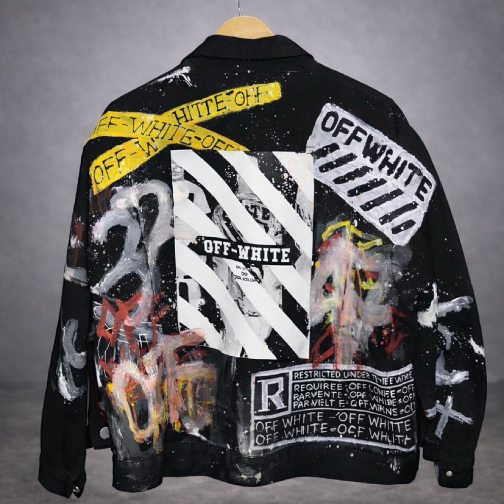 OFF WHITE JAKET DENIM / JAKET JEANS OFF WHITE / SATU MANA CUKUP