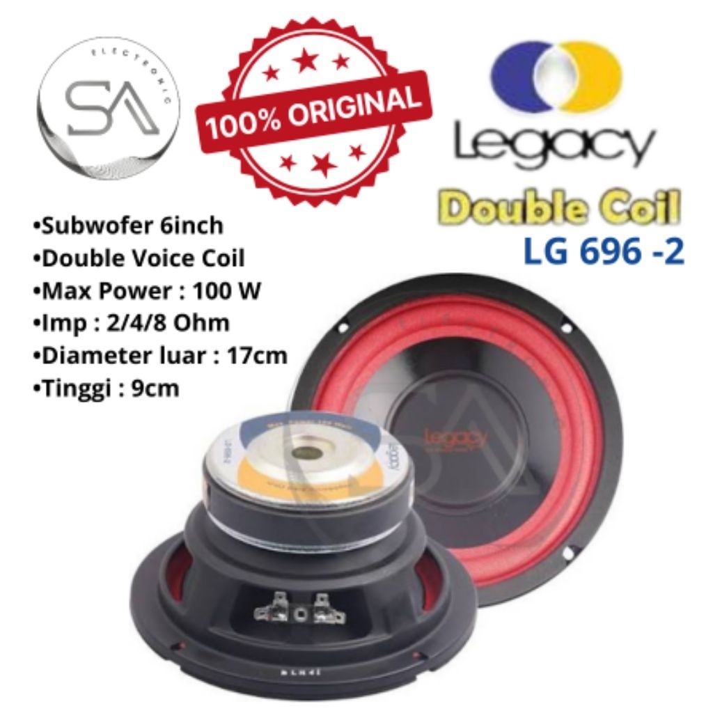 Speaker Legacy 696-2 / spiker subwofer 6" 696 double coil