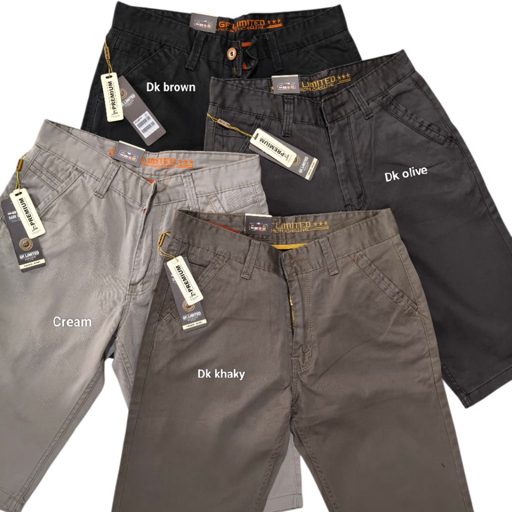 CELANA PENDEK PRIA KANVAS GF LIMITED PREMIUM MODEL CARDINAL