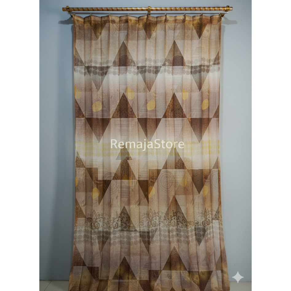 Vitrase Lapis Gorden Motif Bunga Tulip/ gorden premium import/Tirai pintu dan Jendela/ Hordeng Lipat