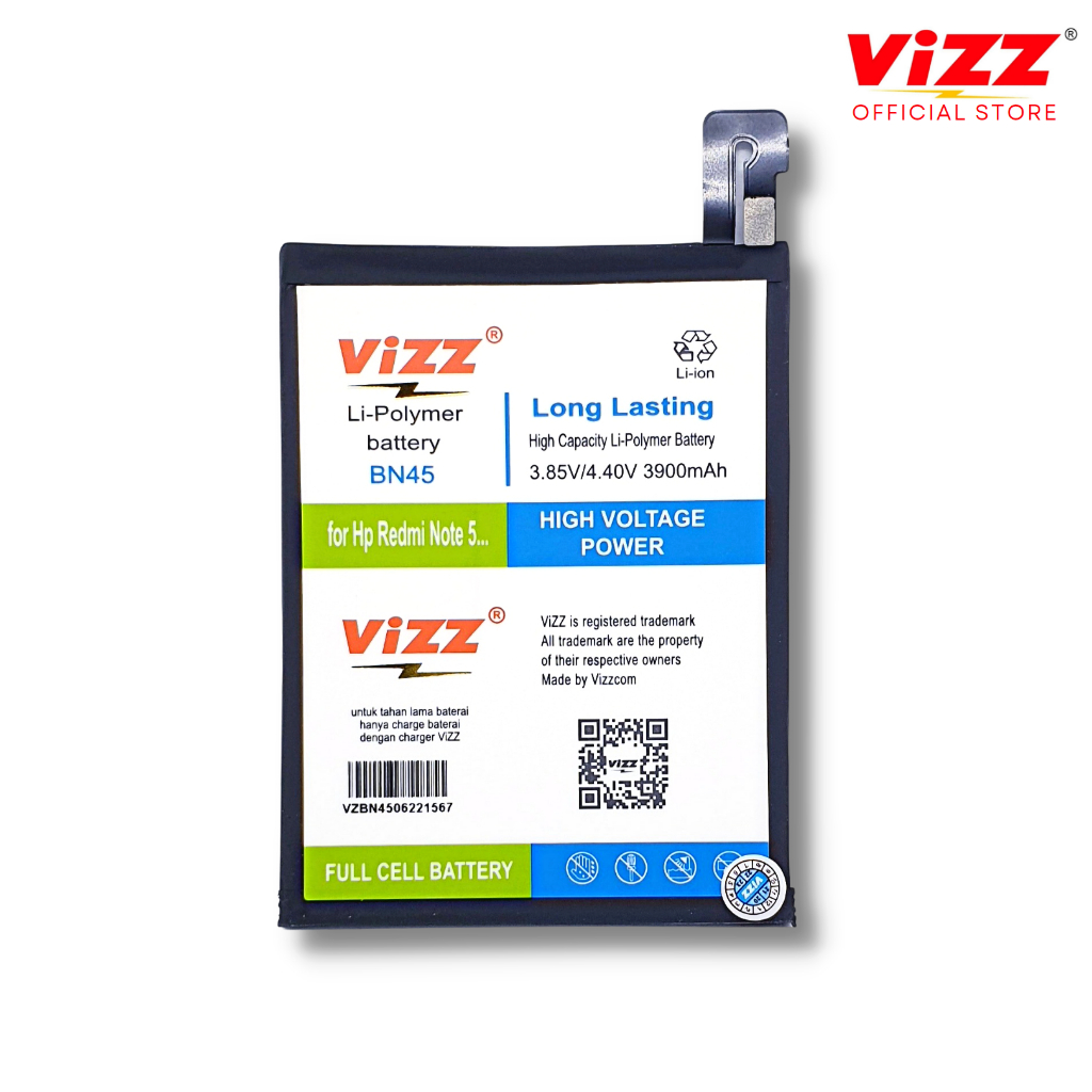 VIZZ Baterai Xiaomi BN45 Redmi Note 5/5 Pro/6 Pro