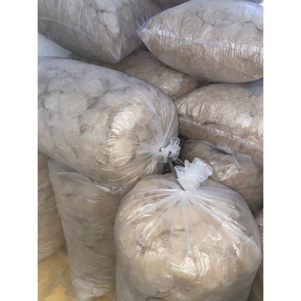 (1kg) keripik kaca mentah/pikca mentah bulat koin