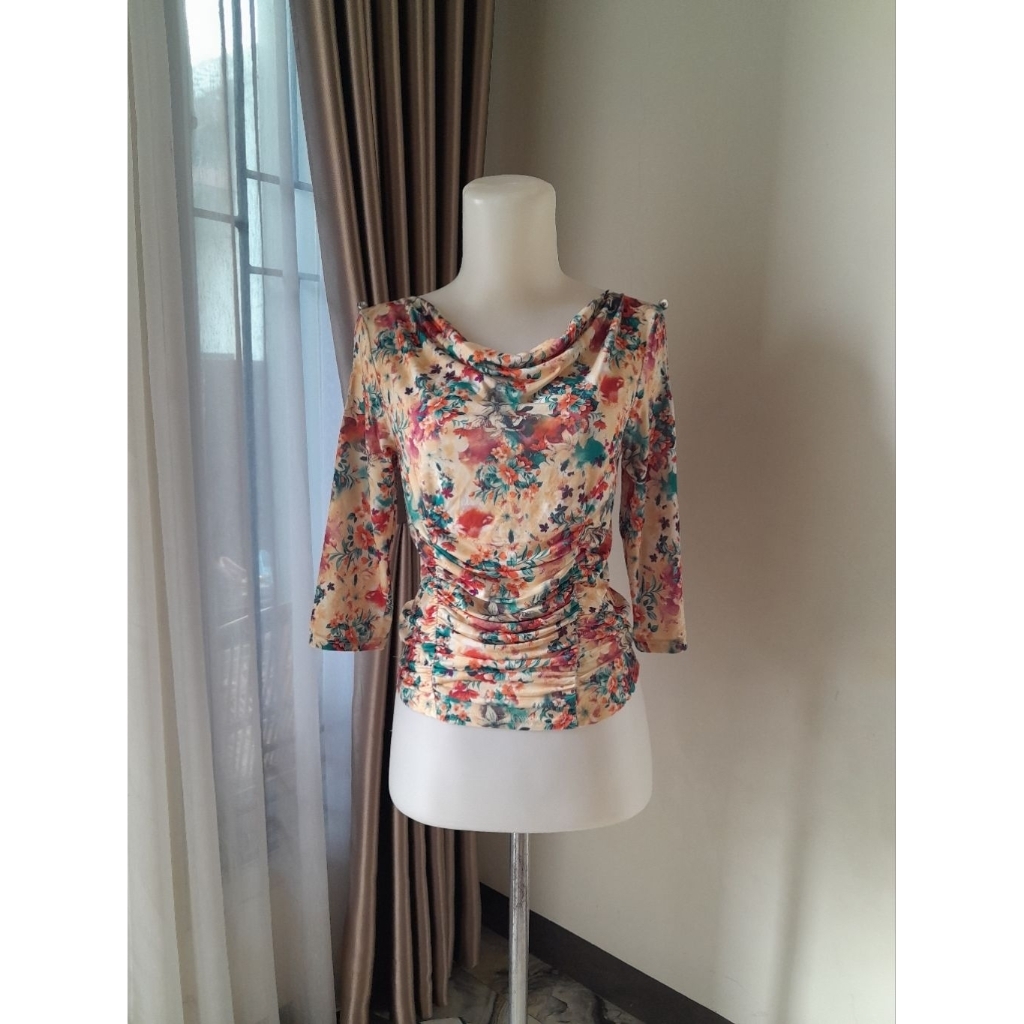 Floral Blouse, Shabby Blouse, Blouse Bunga