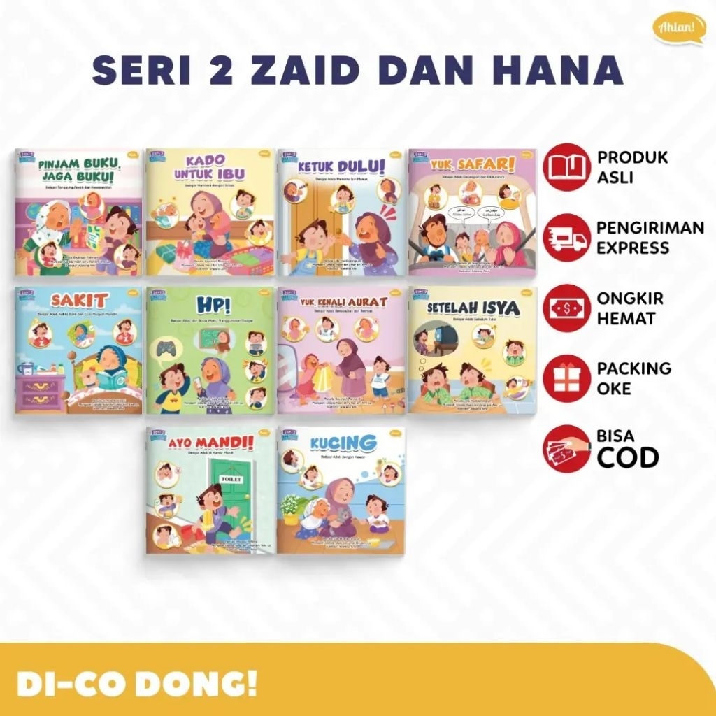 Ahlan - Seri 2 Zaid dan Hana: 10 Buku Cerita Adab Islami Anak