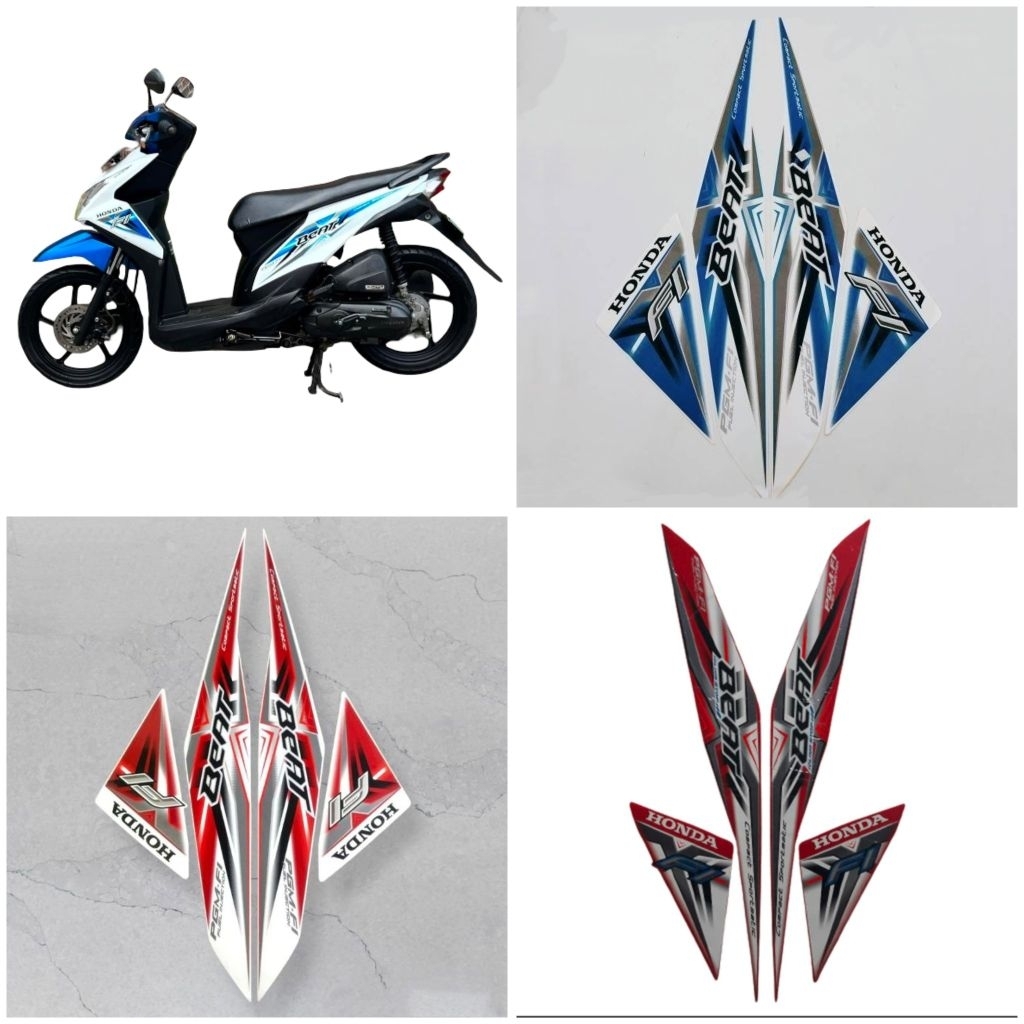 Striping Beat FI 2015 Stiker Motor Sporty untuk Honda Beat FI 2015