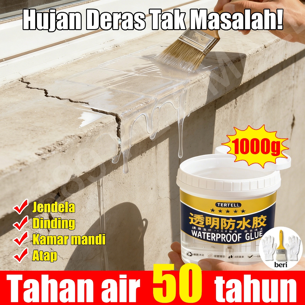 lem bening transparan Lem transparan anti bocor anti air lem tembok retak anti bocor Toilet/kolam re