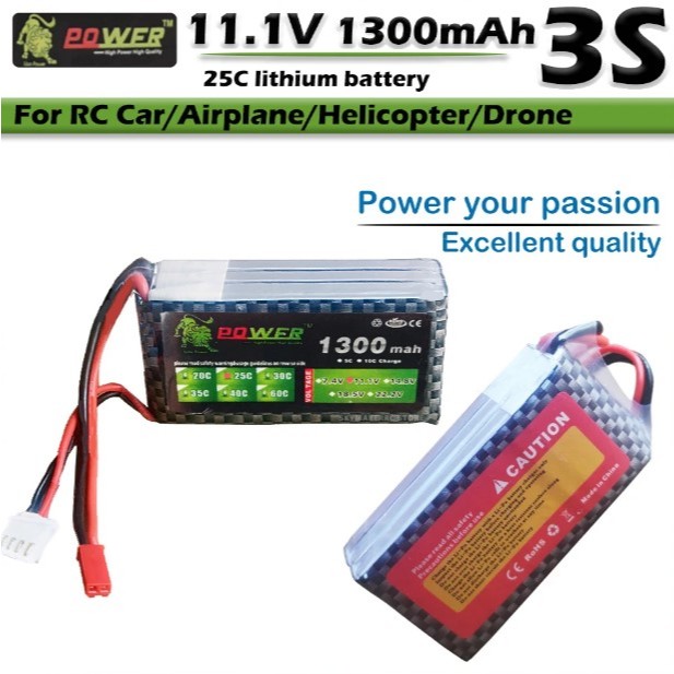 Lion Baterai Battery LiPo 1300mah 3S 11.1V Lipo Battery (T-plug - XT60)