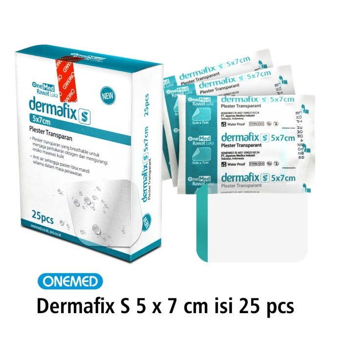 ONEMED Dermafix S IV Kateter Plester Infus Transparan Anti Air isi 25pcs