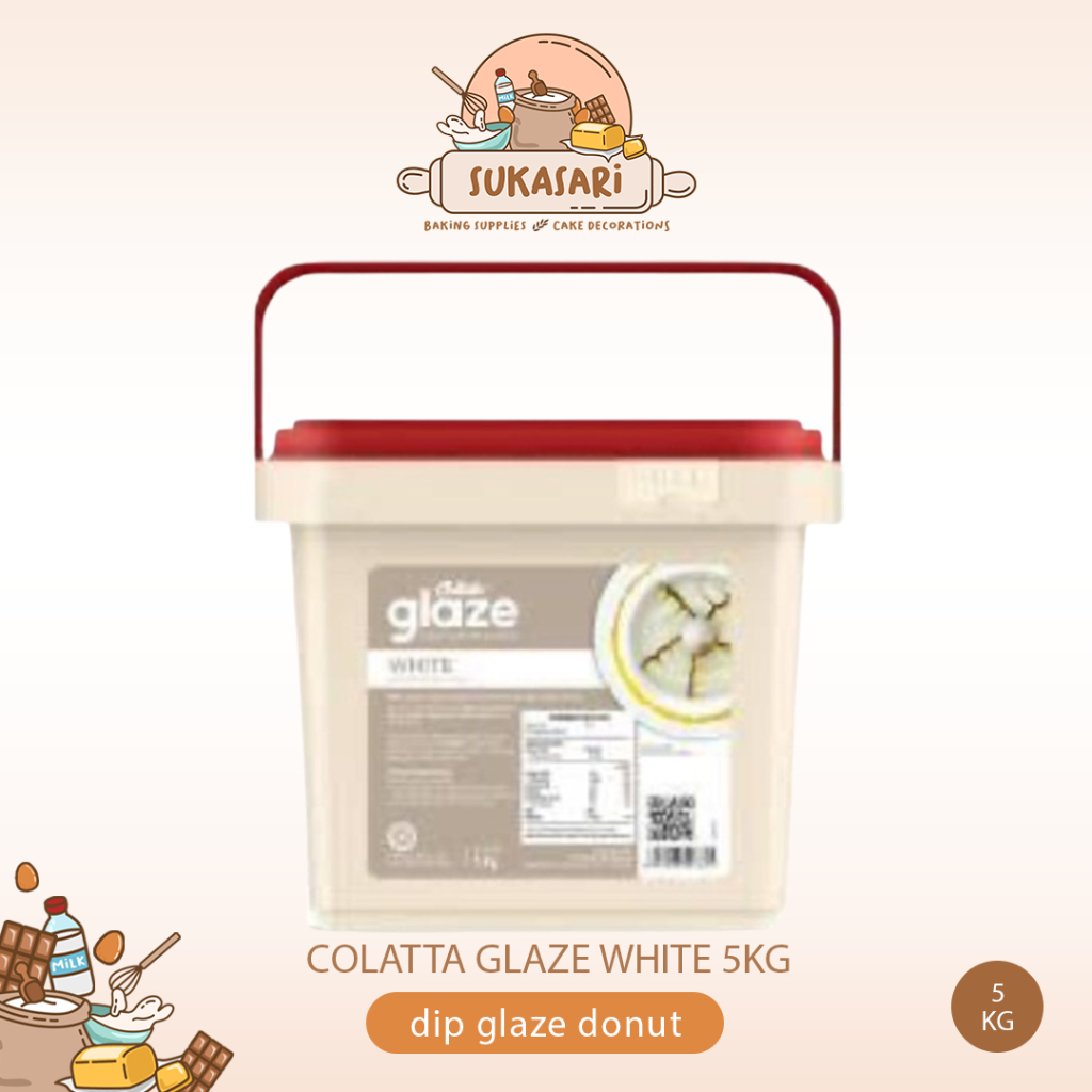 Colatta Glaze White 5kg dip glaze donut donat cake white chocolate cokelat coklat
