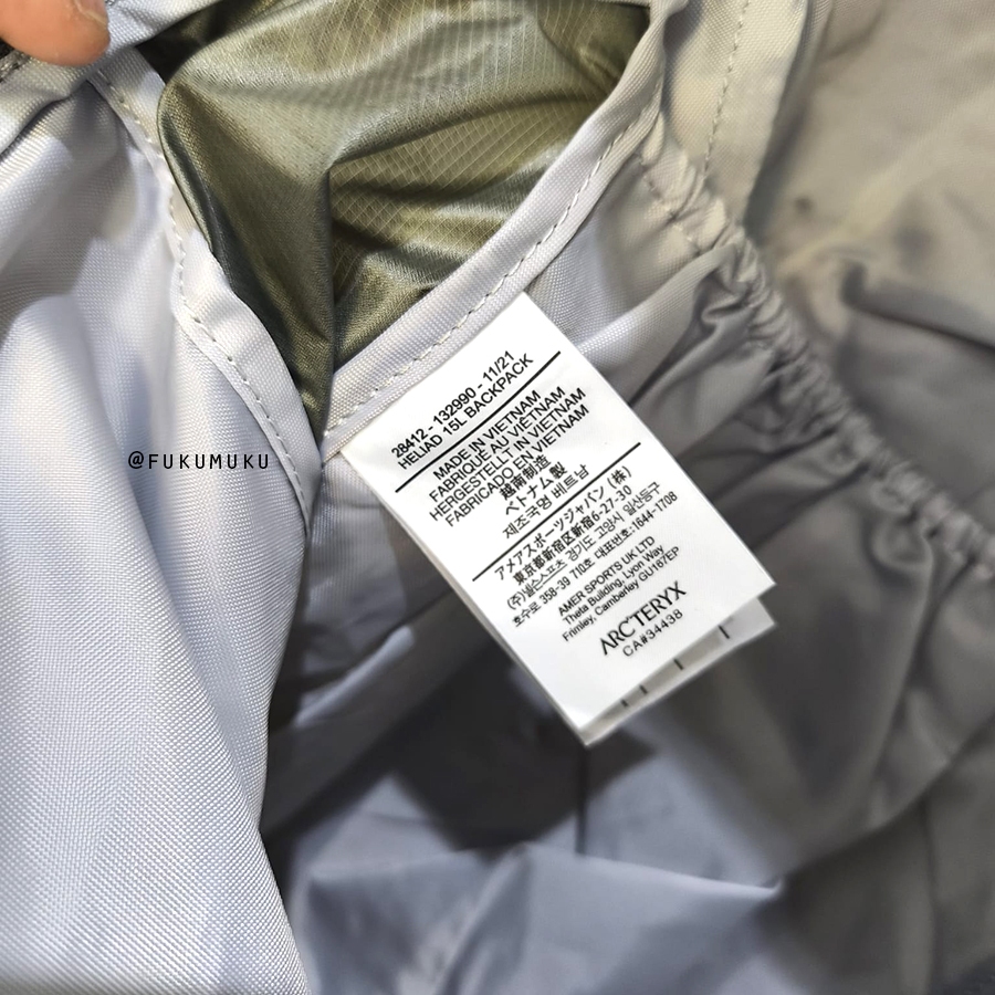Tas Ransel Arcteryx Heliad 15 Parasut Ringan / Ransel Outdoor Unisex