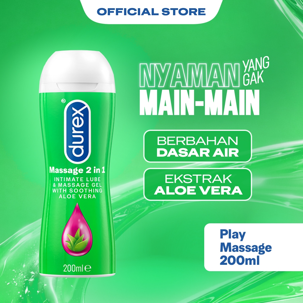 Durex Play Massage Pelumas Gel Seks Pria & Wanita 200ml Bottle - Lubricant Water Based