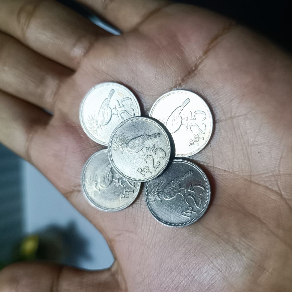 Uang Koin Kuno 25 Rupiah Burung Dara 1971