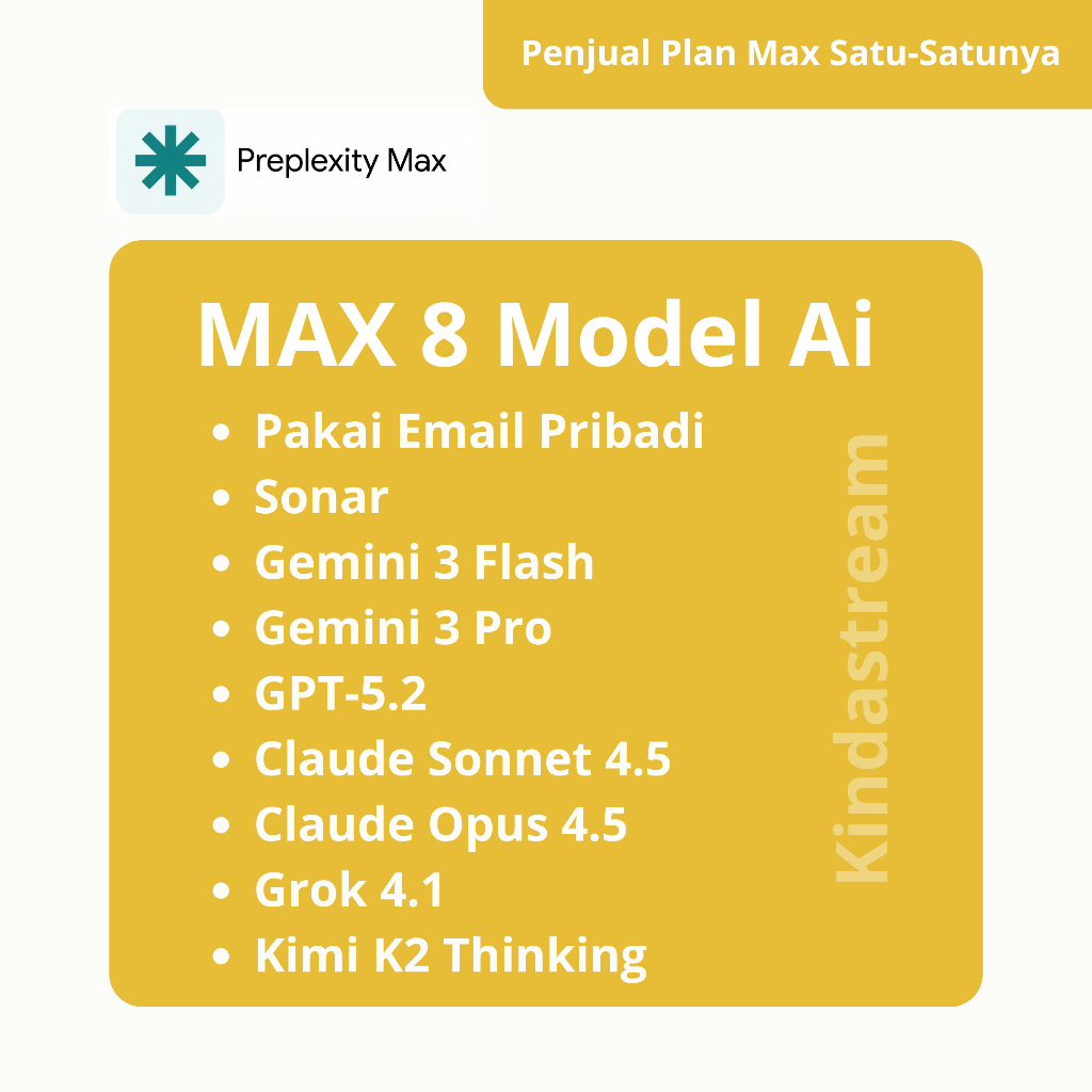 Perplexity AI PRO / MAX 1 Tahun Full Garansi