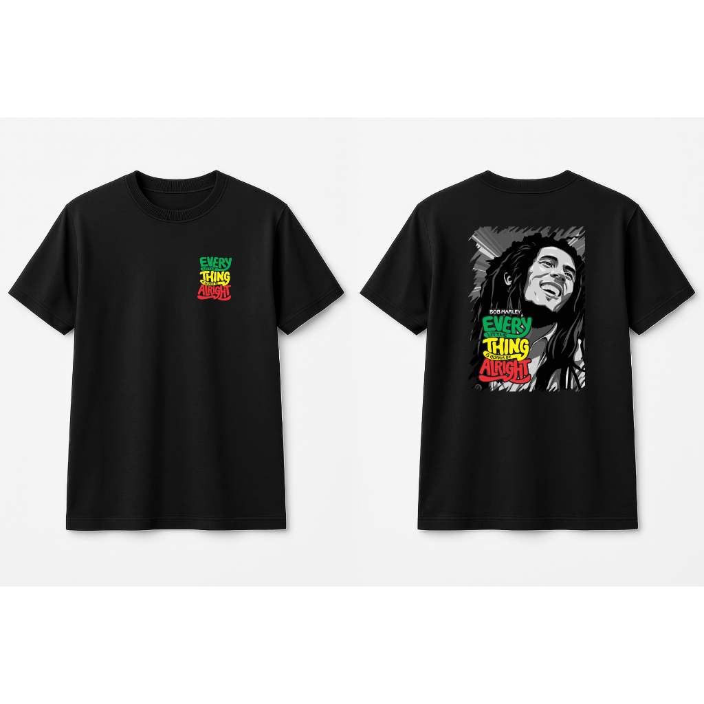 Kaos BOB MARLEY Bahan Katun Adem Dipakai Unisex | Big Size jumbo