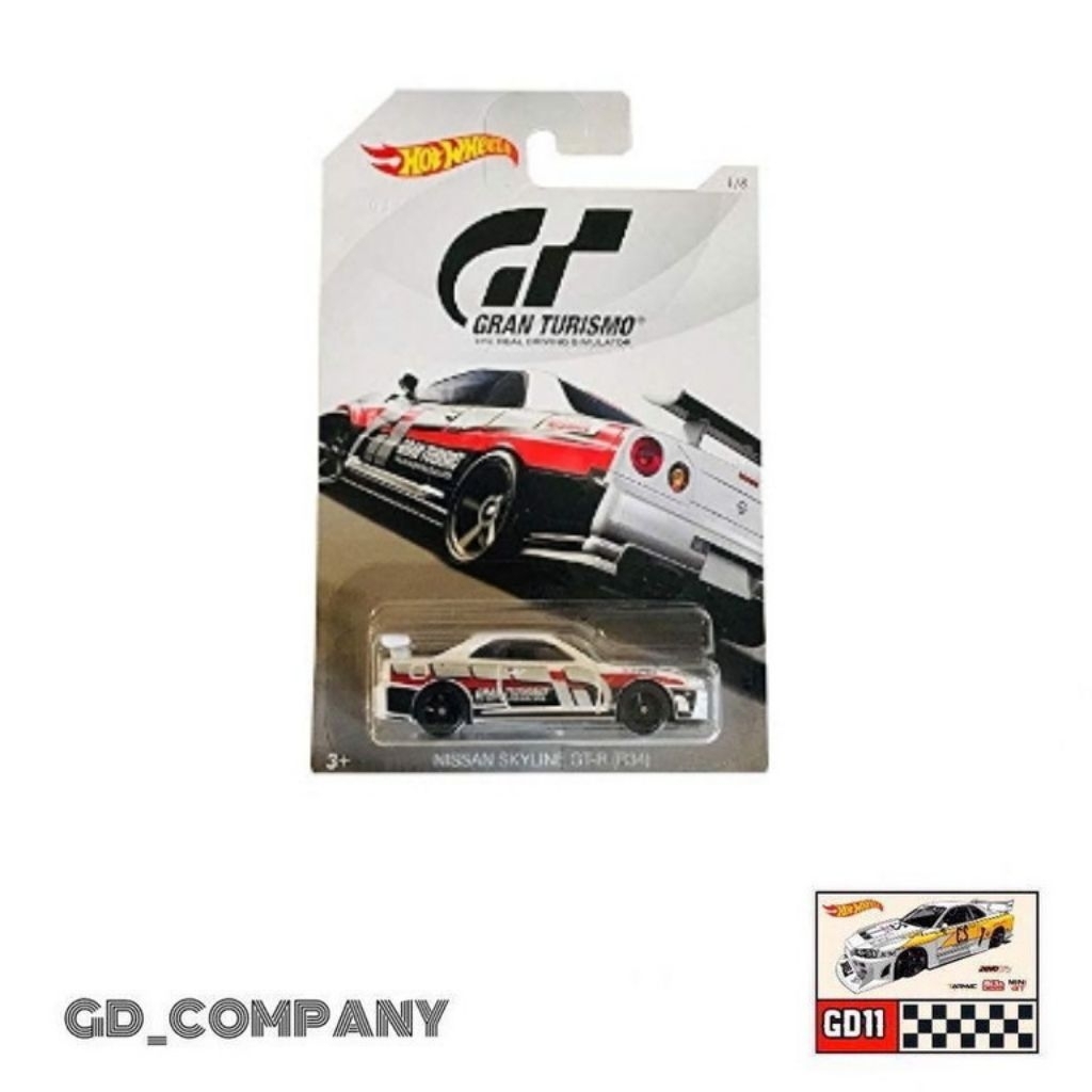 Hotwheels Nissan Skyline GTR R34 Grand Turismo (Free protektor)