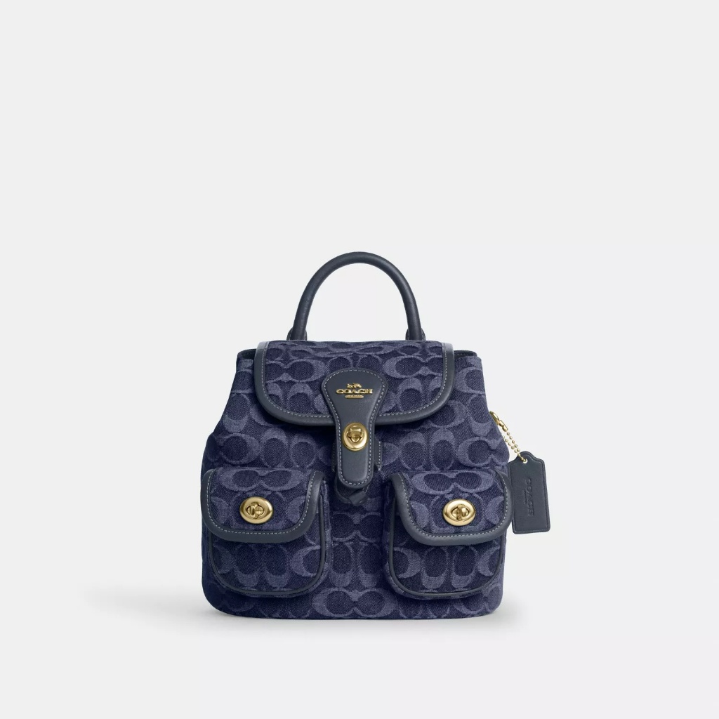 Coach Hadley Backpack In Denim Signature - Tas Ransel Wanita