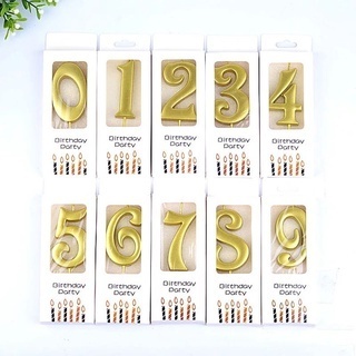 lilin angka gold | lilin angka warna gold