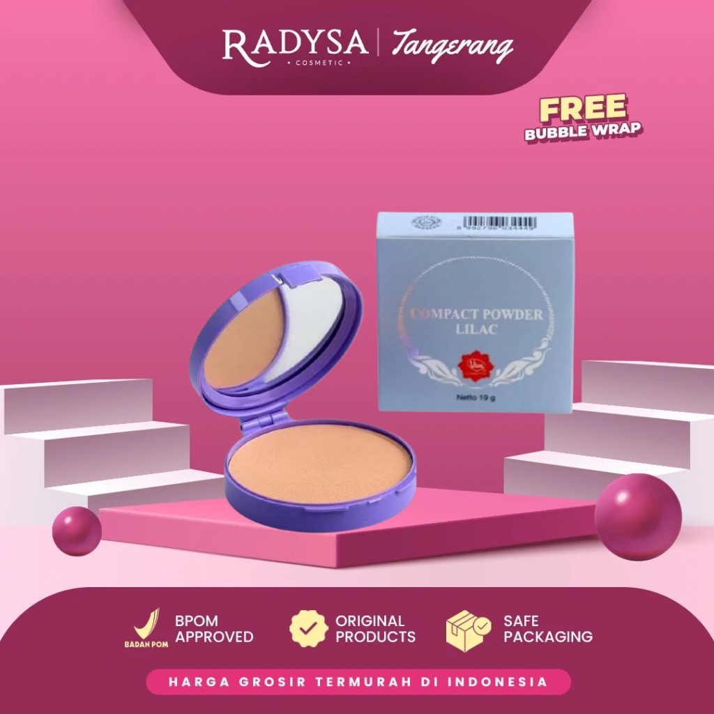 RADYSA TGR - VIVA Compact Powder Lilac / Bedak Padat / Bedak Viva Kuning Langsat - Kuning Pengantin 