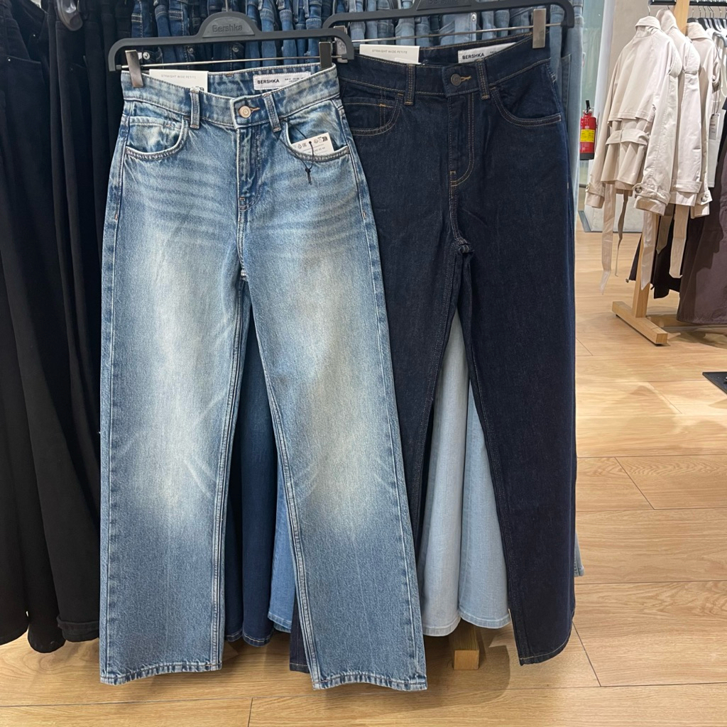 Jeans Straight Wide BERSHKA Women Jastip (jasa titip)