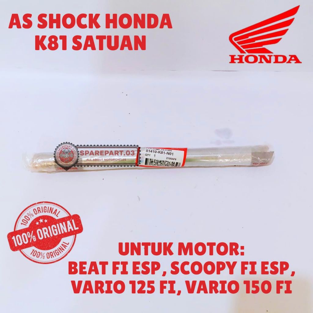 AS SHOCK ORIGINAL HONDA KODE K81 [SATUAN], AS SHOCK BEAT FI ESP, AS SHOCK SCOOPY FI ESP, AS SHOCK VA